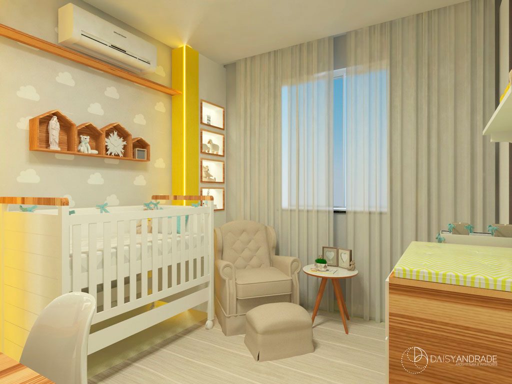 Quarto amarelo de bebê